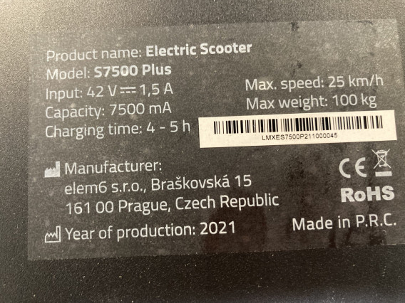 LAMAX E-Scooter S11600 - ridden for 21 km